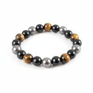 Black Onyx, Tiger’s Eye & Hematite Protection Intention Bracelet
